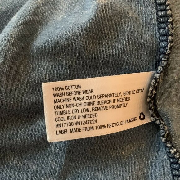 Art Class Girls Blue Chambray Sleeveless A-Line Dress - Picture 4 of 4